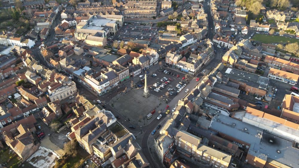 Aerial view of a town — every local authority works differently