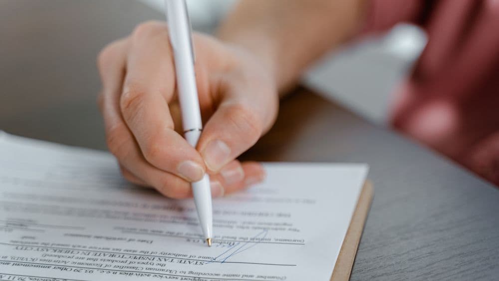 Signing property paperwork